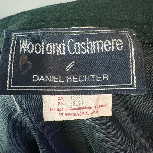 Daniel Hechter Wool Cashmere Skirt Green Size 8 Classic Minimalist - Picture 7 of 8